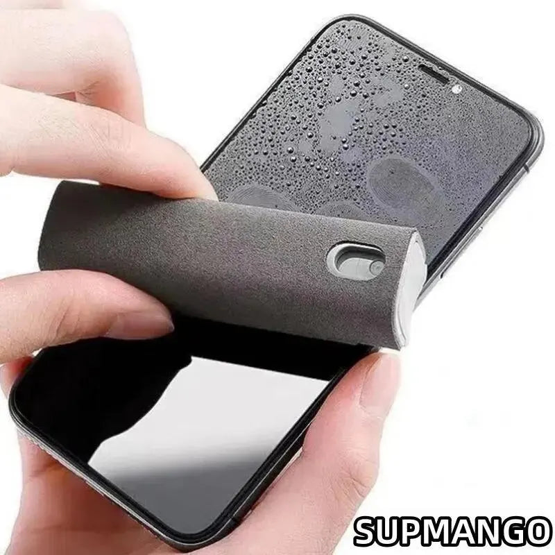 2-in-1 Microfiber Screen Cleaner Spray Bottle Set for Mobile Devices, Tablets, and Laptops with Microfiber Cloth Wipes for Glasses and Screens