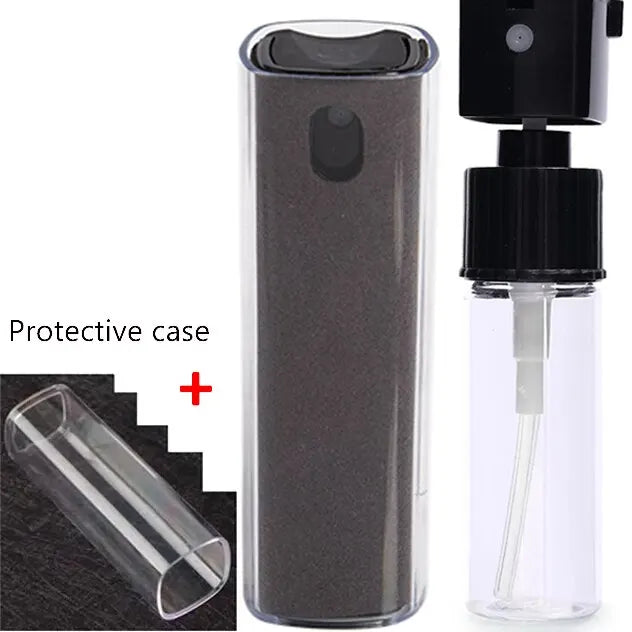 2-in-1 Microfiber Screen Cleaner Spray Bottle Set for Mobile Devices, Tablets, and Laptops with Microfiber Cloth Wipes for Glasses and Screens