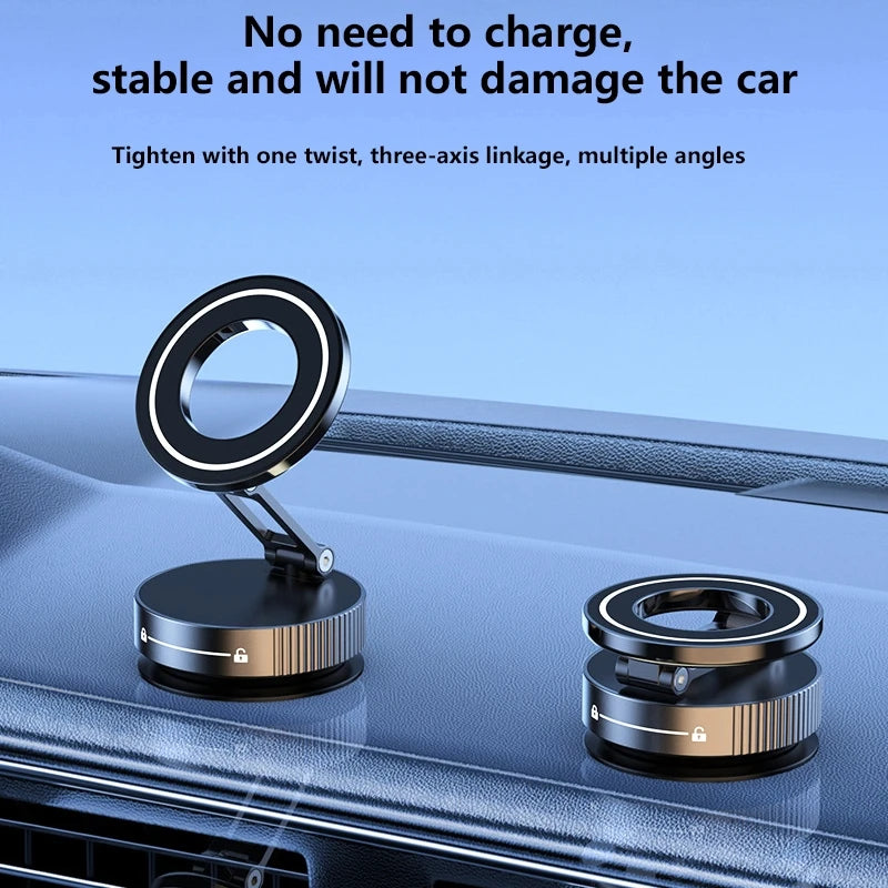 Xiaomi 360° Adjustable Magnetic Car Phone Holder with Suction Cup - Compact and Foldable Design