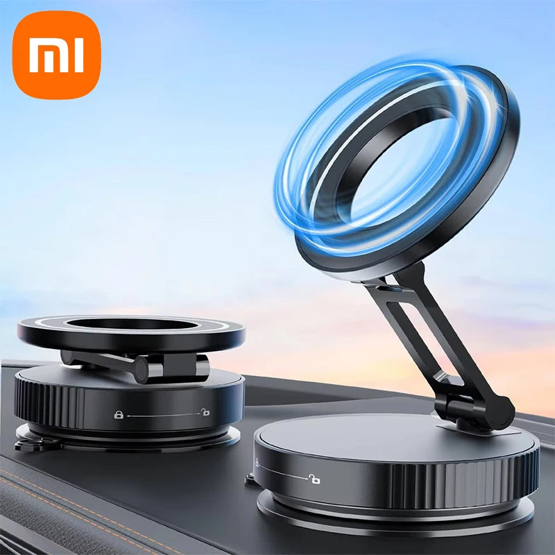 Xiaomi 360° Adjustable Magnetic Car Phone Holder with Suction Cup - Compact and Foldable Design