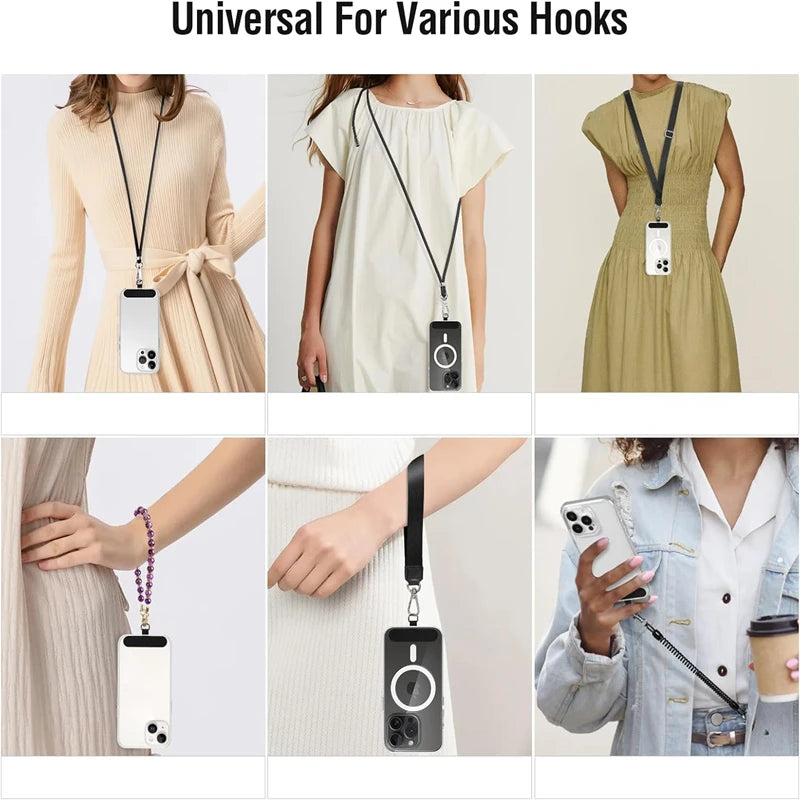 Universal Mobile Phone Lanyard Straps Gasket Anti-Lost Nylon Detachable Phone Hanging Cord Patch Replacement Sling Tether Pad